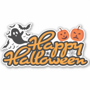 Pegatina Feliz Halloween Spooky