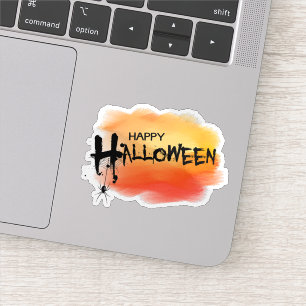 Pegatina Feliz Halloween sticker de araña