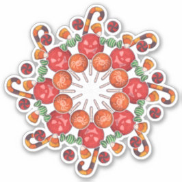 Pegatina Feliz Halloween | Truco o Truco Collage de Dulces