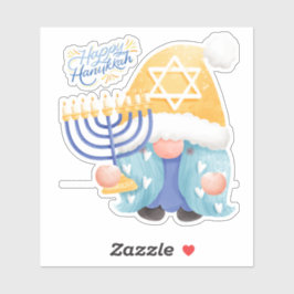 Pegatina Feliz hanukkah gnome