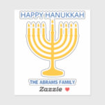 Pegatina Feliz Hanukkah Menorah Kiss Cut<br><div class="desc">Feliz Hanukkah Menorah Kiss-Cut Pegatinas.</div>