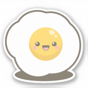 Pegatina Feliz Kawaii Fried Egg