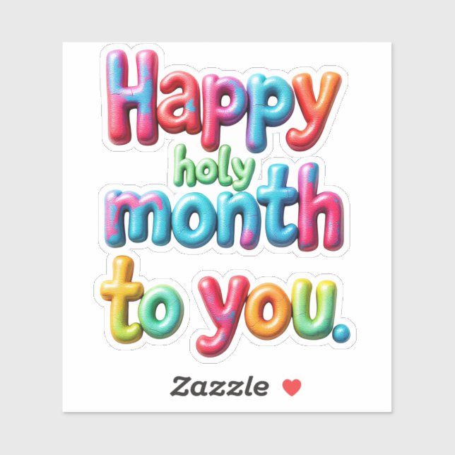 Pegatina Feliz mes sagrado para ti (Hoja)