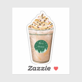 Pegatina Feliz Navidad Caramel Drizzte Latte