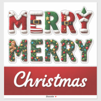 Pegatina ❄️ Feliz Navidad clásico 🎄