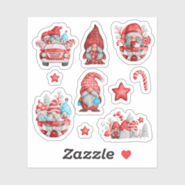 Pegatina Feliz Navidad Cúpula para niños Rojo Azul