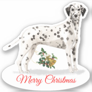 Pegatina Feliz Navidad Dalmatiana Personalizado-Cut Vinyl