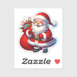 Pegatina Feliz Navidad de Papá Noel