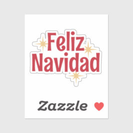 Pegatina Feliz Navidad Español Feliz Navidad