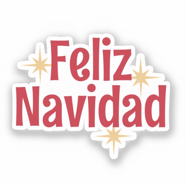 Pegatina Feliz Navidad Español Feliz Navidad (Anverso)