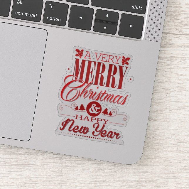 Pegatina Feliz Navidad Feliz Año Nuevo (Detalle)