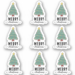 Pegatina Feliz Navidad Feliz Correo Regalo Decoración Pack 