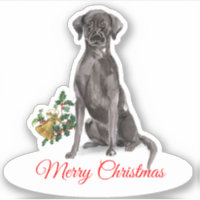 Feliz Navidad Labrador Recuperador CustomCut Vinyl