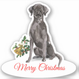 Pegatina Feliz Navidad Labrador Recuperador CustomCut Vinyl