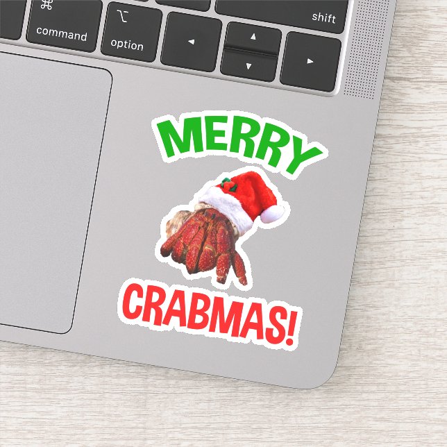 Pegatina ¡Feliz Navidad! Navidades graciosos heredan Crab L (Detalle)