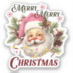 Pegatina Feliz Navidad - Santa Rosa