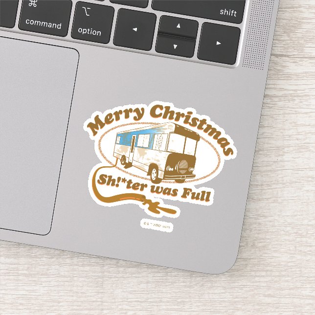 Pegatina ¡Feliz Navidad, Sh!*estaba lleno (Detalle)