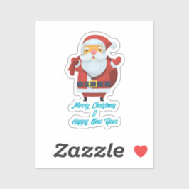 Pegatina Feliz Navidad y Feliz Año Nuevo