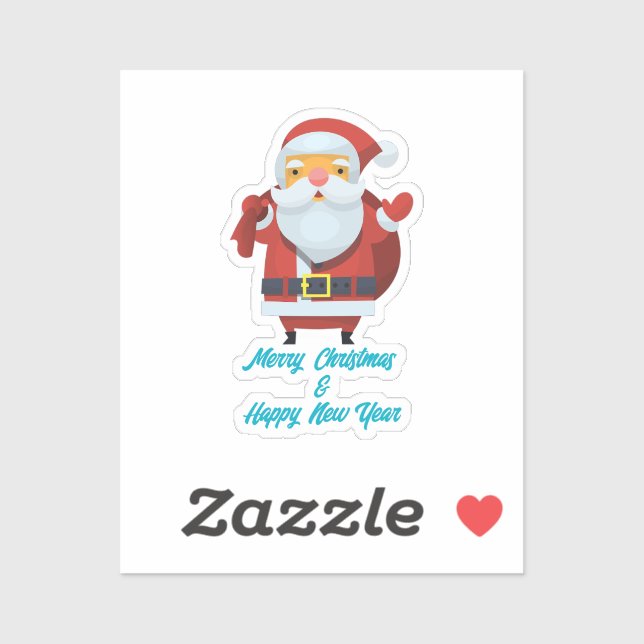 Pegatina Feliz Navidad y Feliz Año Nuevo (Hoja)