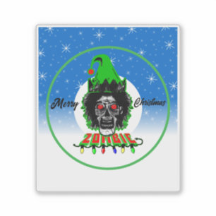 Pegatina Feliz Navidad Zombie