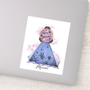 Pegatina Feliz nombre personalizado de Ilustracion de cooki