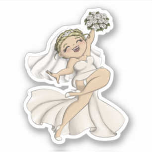 Pegatina Feliz Novia 02