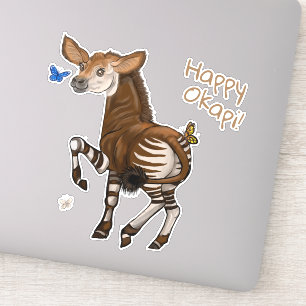 Pegatina ¡Feliz Okapi!