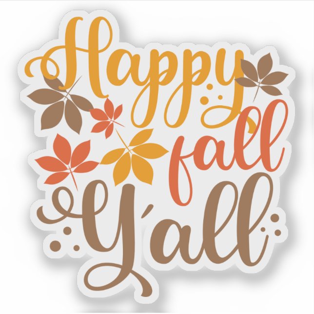 Pegatina Feliz otoño a todos (Anverso)