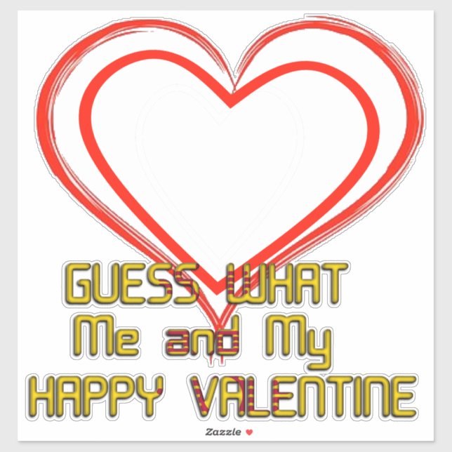 Pegatina Feliz San Valentín (Hoja)