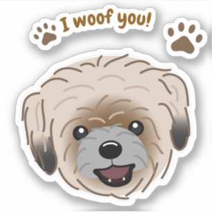 Pegatina Feliz Shih Tzu Dog Lover I Wowty Paws