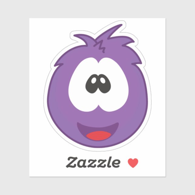 Pegatina Feliz Sneezie Morado (Hoja)