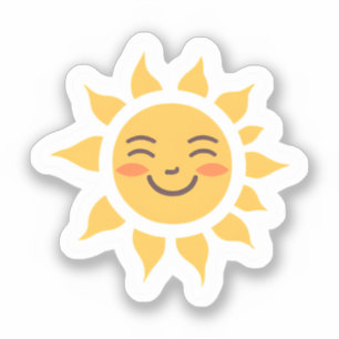 Pegatina Feliz Sol Amarillo Lindo