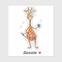 Pegatina Feliz y caprichoso café