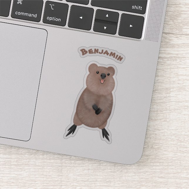Pegatina Feliz y lindo diseño de personalizados de quokka (Detalle)