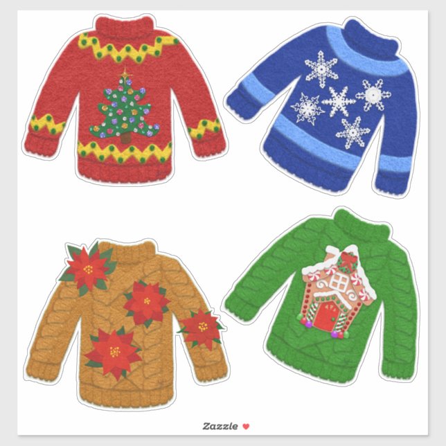 Pegatina Felt Look Navidades Tacky Sweaters (Hoja)