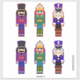Pegatina Felt Look Nutcrackers Soldados Navidades Chequean