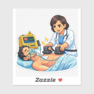 Pegatina Female Doctor Ultrasound Sticker