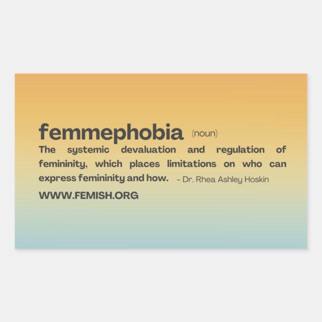 Pegatina FEMMEPHOBIA Sunset (Anverso)
