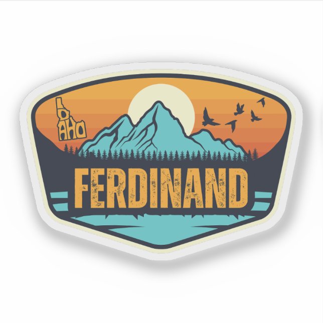 Pegatina Ferdinand, Idaho (Anverso)