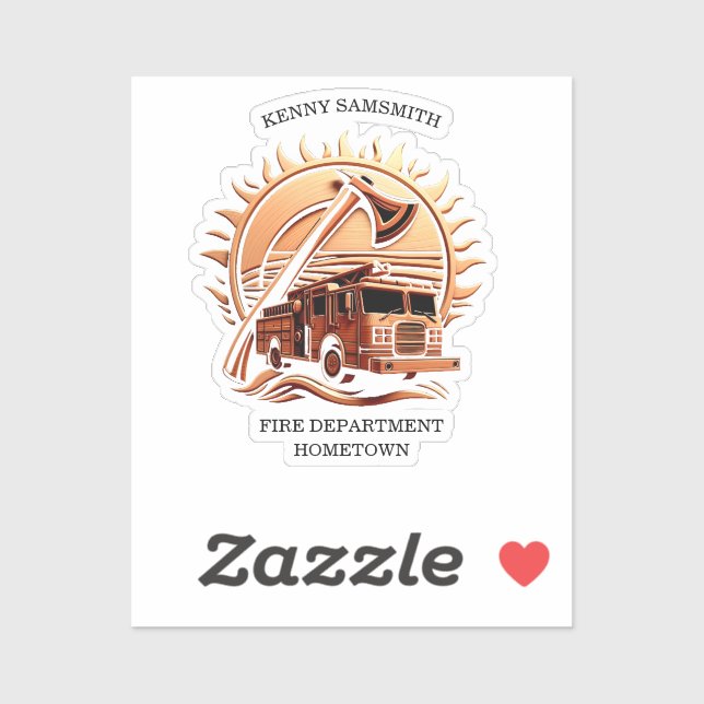 Pegatina Feroy Valor Intrincado Diseño Heroico De Camión De (Hoja)