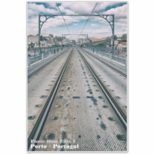 Pegatina Ferrocarril del subterráneo en el puente Dom Luis 