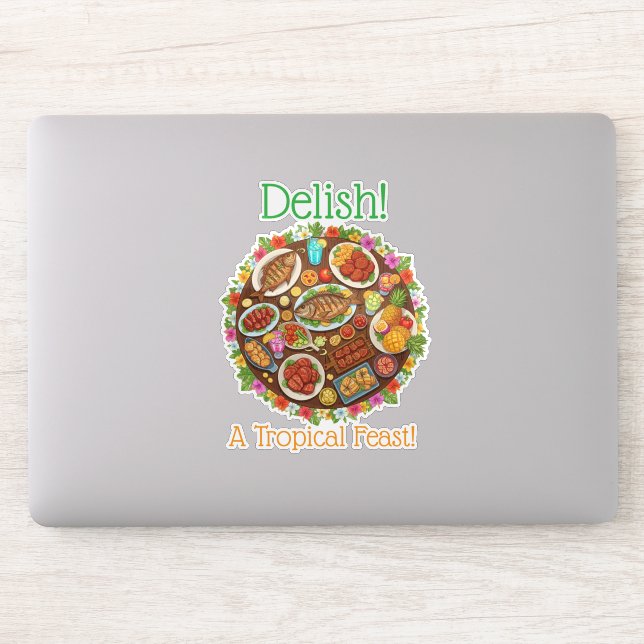 Pegatina Festín Tropical (Ordenador)