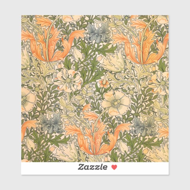Pegatina Festival de Flores William Morris Spring Compton (Hoja)