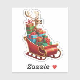 Pegatina Festive Christmas Reindeer Sticker