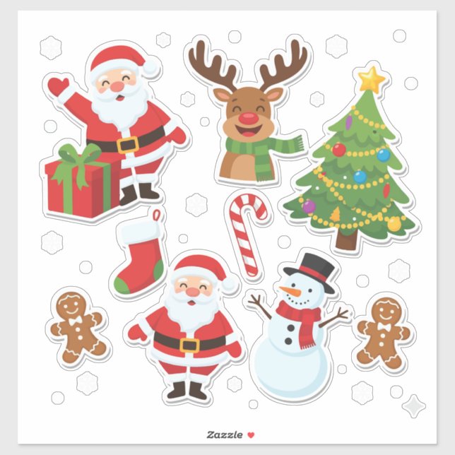 Pegatina Festive Christmas Sticker Collection: Santa (Hoja)