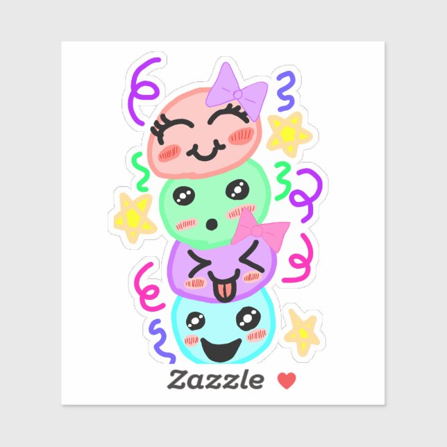 Pegatina Festive Joy Stack - Hand-Drawn Vinyl Sticker for F (Hoja)