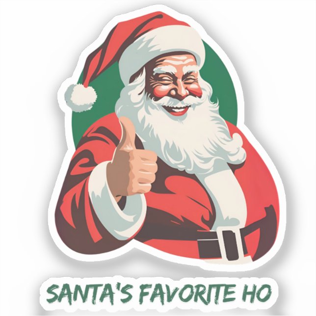 Pegatina Festividad, alegría y diversión en Santa Claus (Anverso)