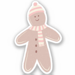Pegatina Festividad del hombre de pan de jengibre