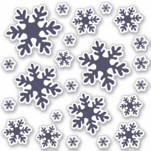 Pegatina Festividades de Navidades de invierno con nieve az