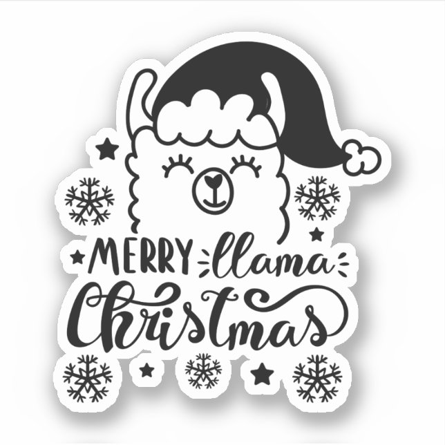 Pegatina Festividades del Personalizado blanco negro de Mer (Anverso)